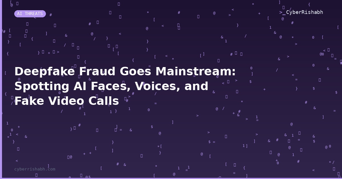 Deepfake Fraud Goes Mainstream: Spotting AI Faces, Voices, and Fake Video Calls