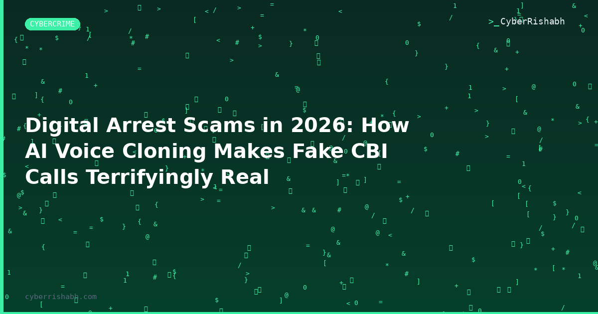 Digital Arrest Scams in 2026: How AI Voice Cloning Makes Fake CBI Calls Terrifyingly Real