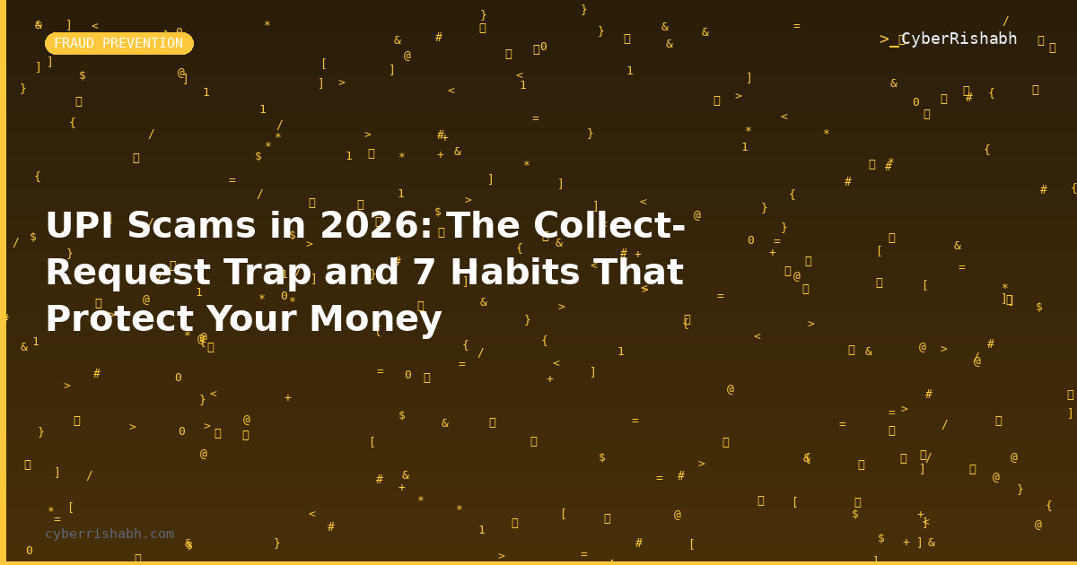 UPI Scams in 2026: The Collect-Request Trap and 7 Habits That Protect Your Money
